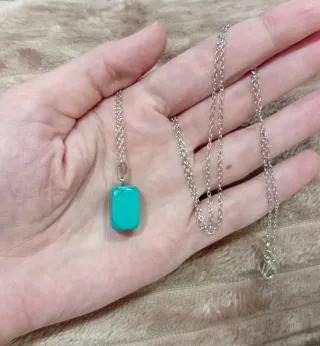 Collar Plata con Piedra Ágata Morada