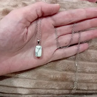 Collar Plata con Piedra Ágata Morada