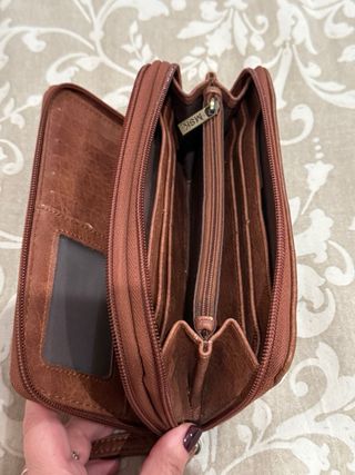 Monedero cartera Misako marrón