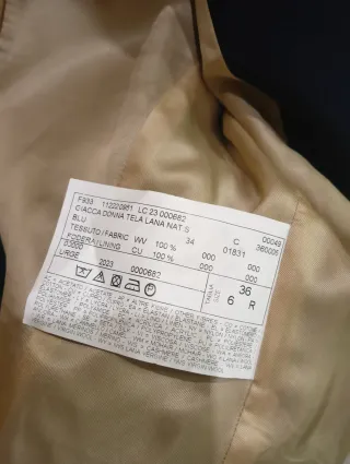 Giacca americana blu da donna