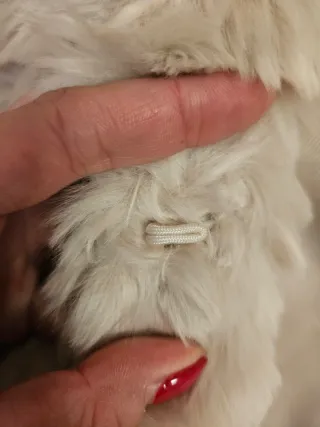 Abrigo pelo sintético beige