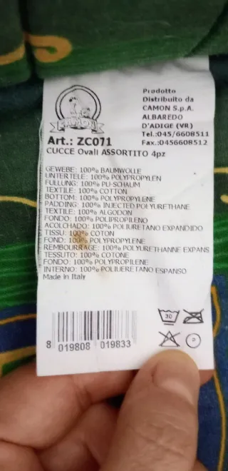 Cuccia per gatti/cani piccoli 100% cotone