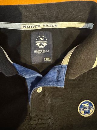 Polo North Sails Manga Larga XXL Negro