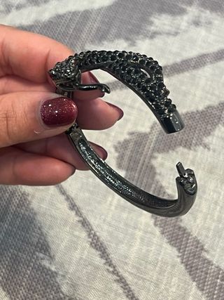 Bracciale rigido serpente e strass