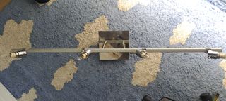 Lámpara de salón 4 halógenos plata