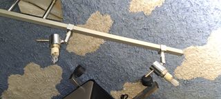 Lámpara de salón 4 halógenos plata