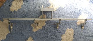 Lámpara de salón 4 halógenos plata