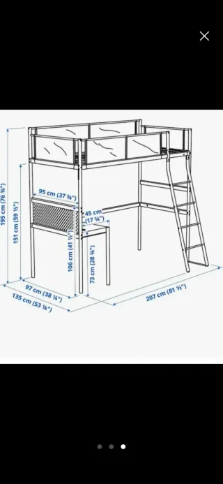 Litera Ikea Vitval con escritorio