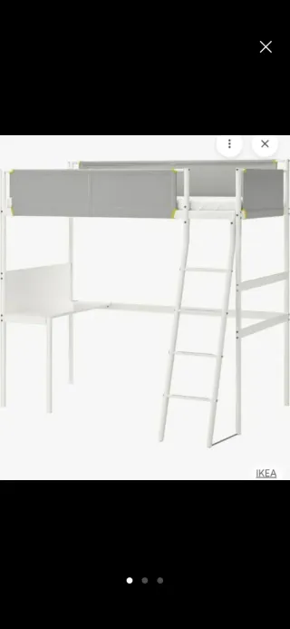 Litera Ikea Vitval con escritorio