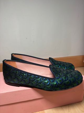 Mocasines Verdes y Azules