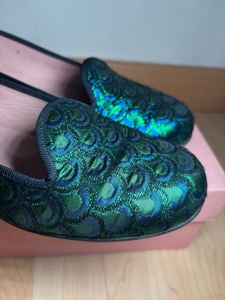 Mocasines Verdes y Azules