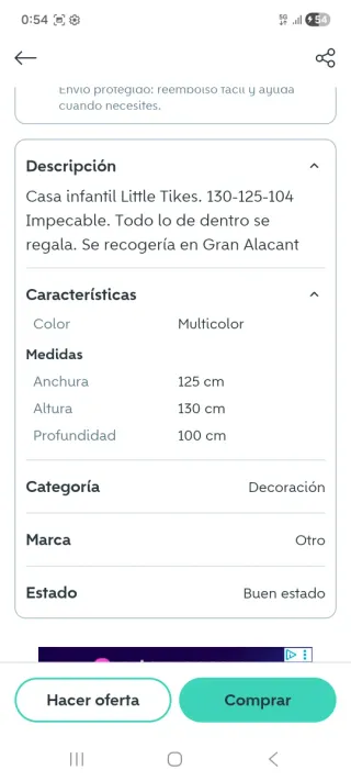 Casa Infantil Little Tikes Grande Gran Alacant