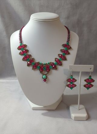 Set gioielli collana e orecchini vintage barocco