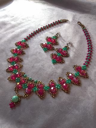 Set gioielli collana e orecchini vintage barocco