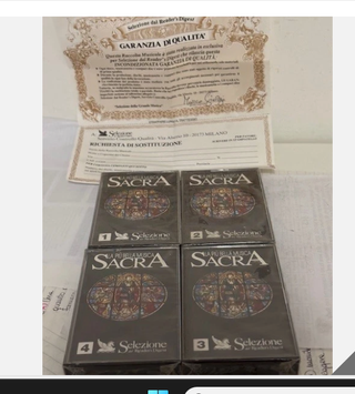 4 Musicassette La Più Bella Musica Sacra