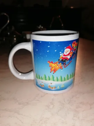 Tazza Ceramica Natale Babbo Natale Slitta