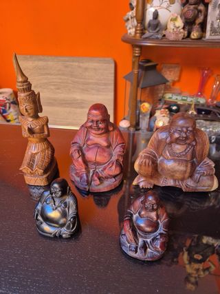 Figuras de Buda de madera
