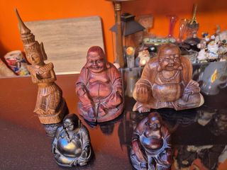 Figuras de Buda de madera