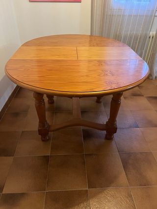 Mesa comedor extensible madera maciza