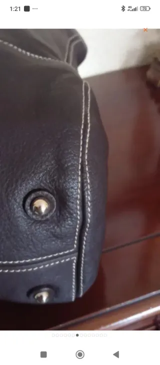 Bolso Purificación García marrón  Piel