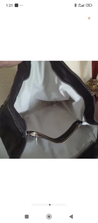 Bolso Purificación García marrón  Piel