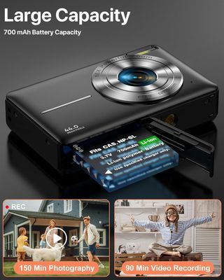 Cámara Digital 1080P Zoom 16X Negra