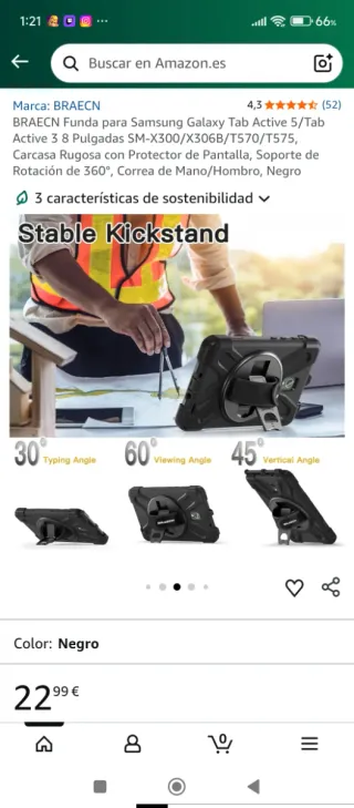 Cover Samsung Galaxy Tab Active 5 Nero