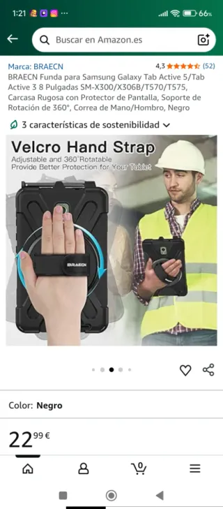 Cover Samsung Galaxy Tab Active 5 Nero