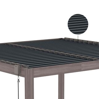 Pérgola de jardín bioclimática 3x3m 9m2 Hampshire imitación madera