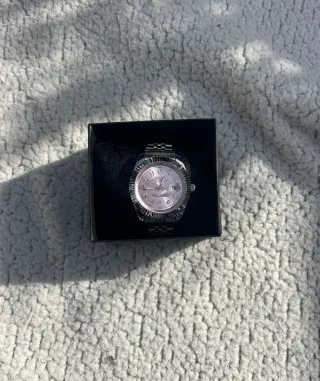 Reloj Seiko MOD de acero con arabic dial rosa