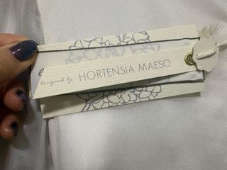 Vestido de ceremonia beige/blanco