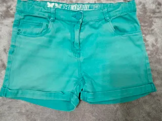 Pantalón corto turquesa t camiseta niña T-8