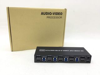 otros accesorios tv video kvm switch hdmi 4k @60hz para 4 pc y 2 monitores