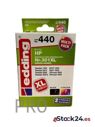 Edding EDD-440 Negro cartucho de tinta hp 301 xl