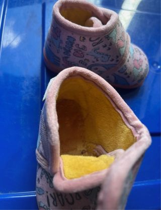 Zapatillas casa bebé infantiles rosas talla 18