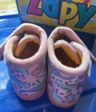 Zapatillas casa bebé infantiles rosas talla 18