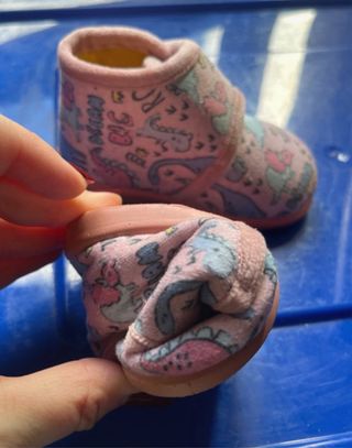 Zapatillas casa bebé infantiles rosas talla 18