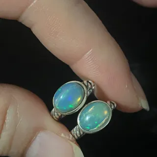 Pendientes Plata 925 Ópalo Natural