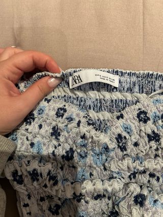 Top crop estampado floral