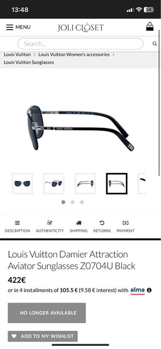 Occhiali da sole Louis Vuitton Aviator Z0704U