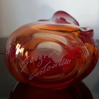 Sergio Costantini Murano vaso firmato con garanzia