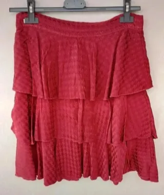 Set camicia e gonna rosse, donna, tg M