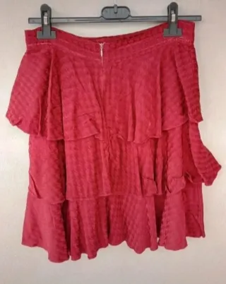 Set camicia e gonna rosse, donna, tg M