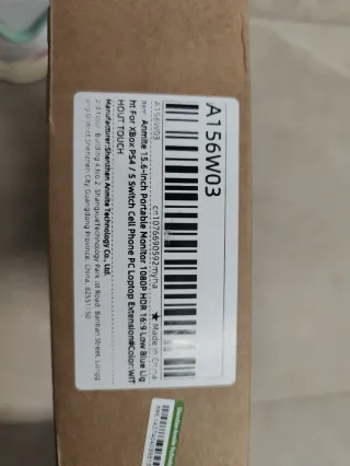 Monitor portatile AWAMTE 15,6'' Nero 1080p HDR