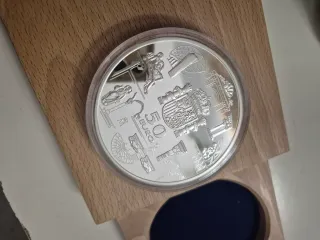 Moneta da cinquanta euro in argento del 2003