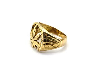 sello oro 18k con piedra con circonita t. 17 (18,16 mm)