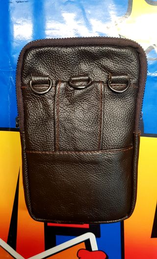 Borsa a spalla marrone in pelle da uomo nuova