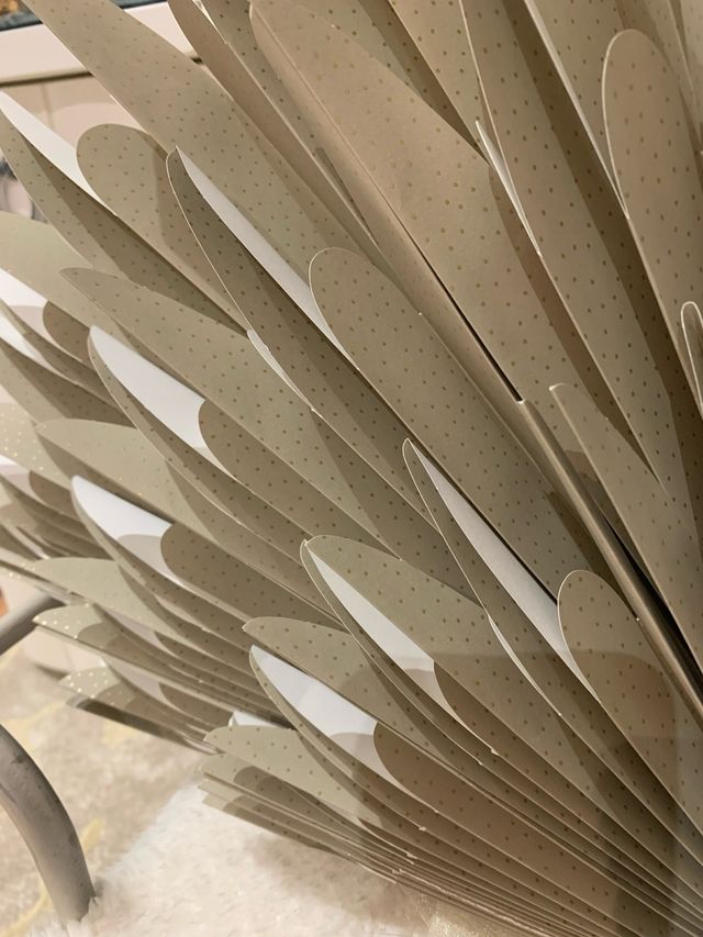 Estrella de Navidad Beige y Dorada