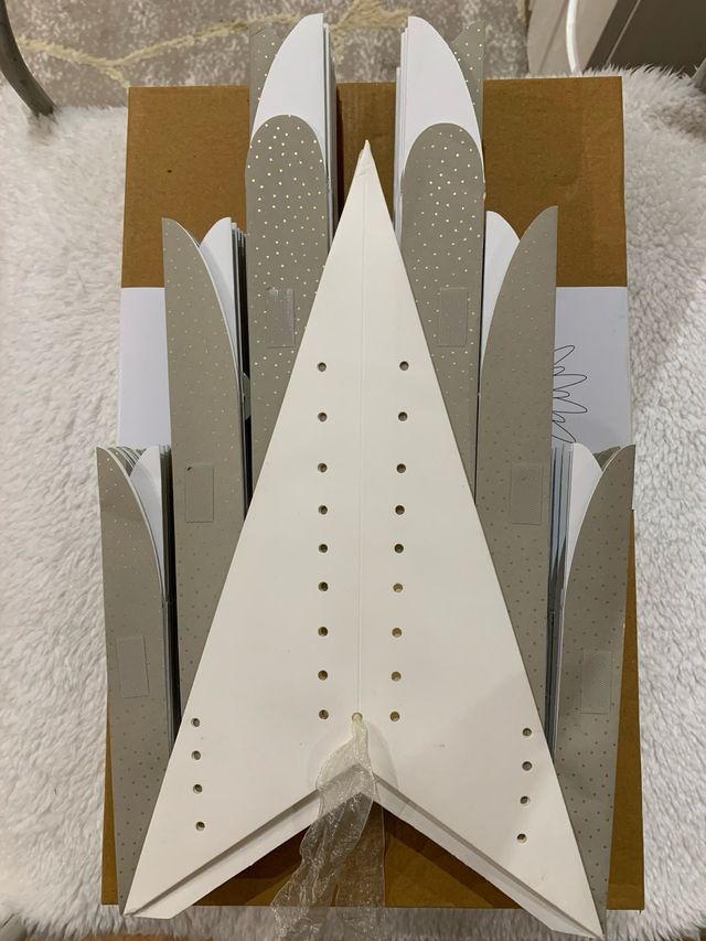 Estrella de Navidad Beige y Dorada