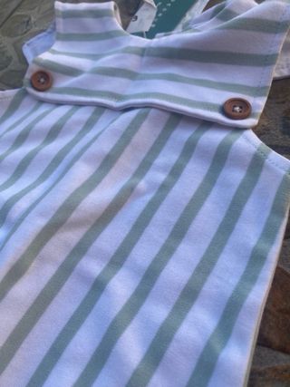 Body bebé rayas verdes y blancas